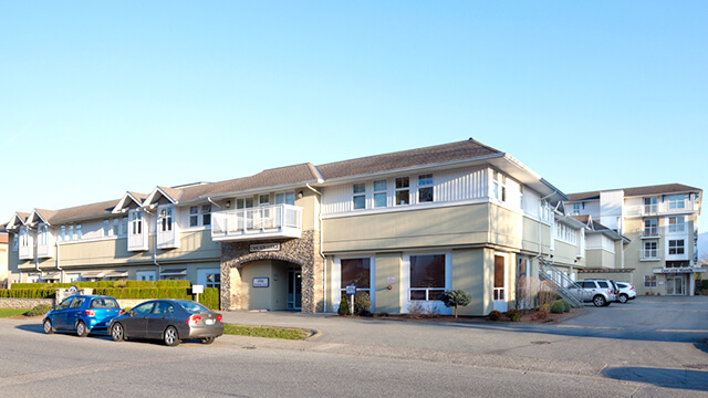 exterior shot of The Cascades Care Community in Chilliwack