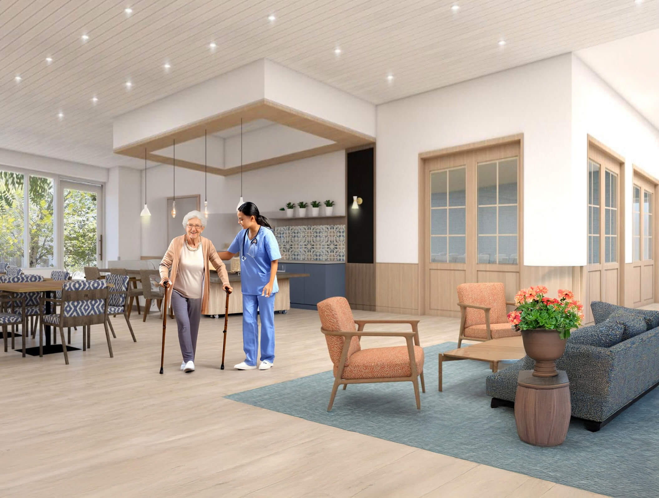 image of front entrance of Fox Ridge Care Community in Brantford