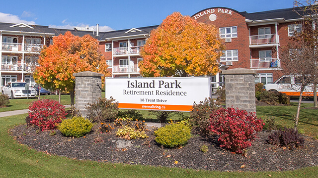 exterior shot of Island Park Retirement Residence in Campbellford 