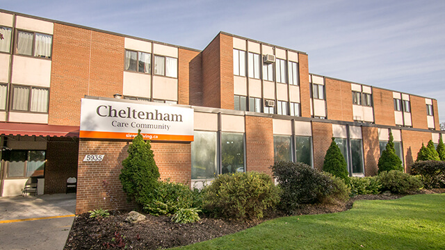 image of front entrance of Cheltenham Care Community in Toronto